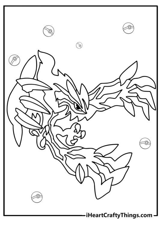 legendary pokemon Yveltal coloring page