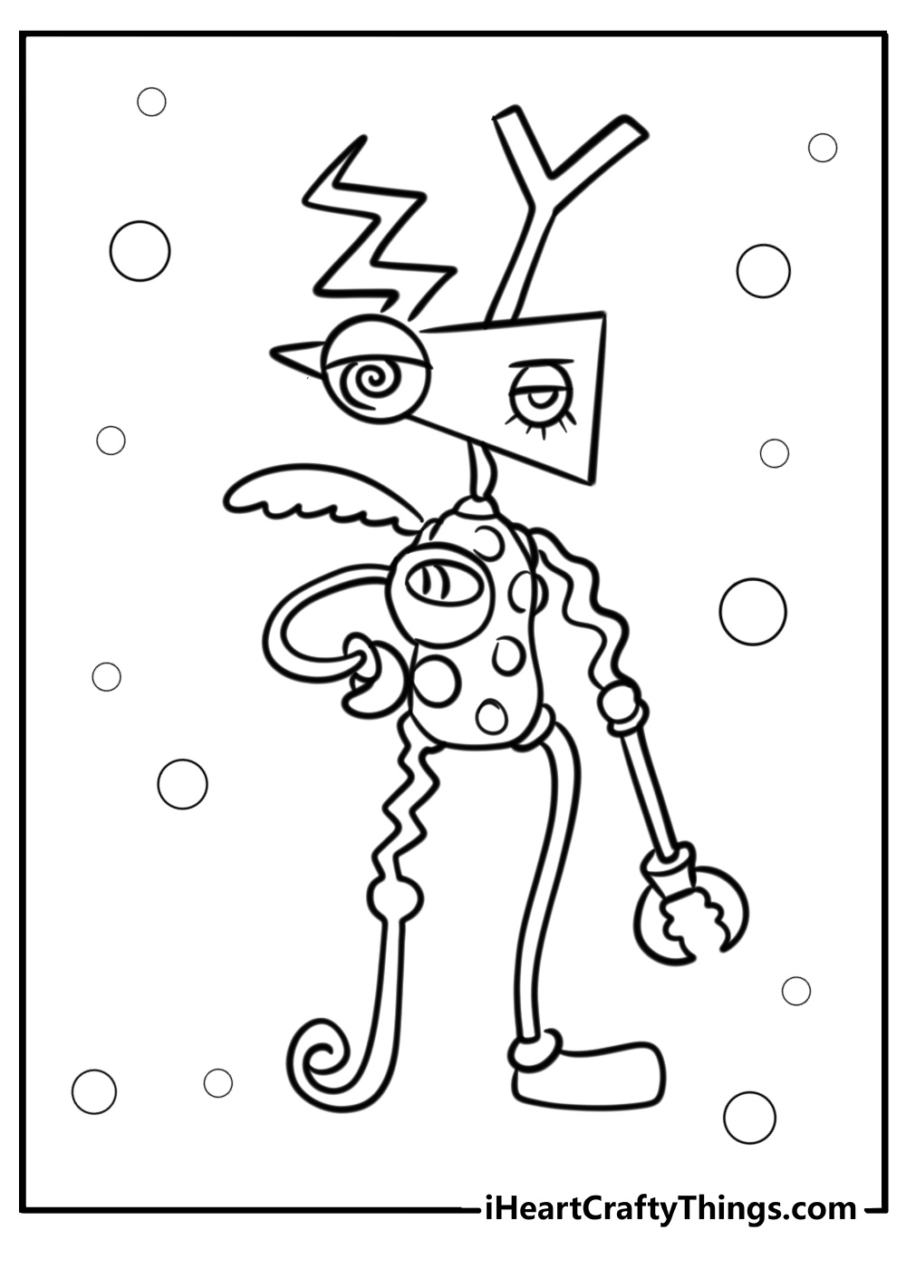 Zooble coloring page from The Amazing Digital Circus