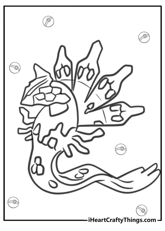 legendary pokemon Zygarde coloring page