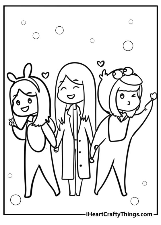 Best Friends Coloring Pages: 30 Free PDF Printables For BFFs