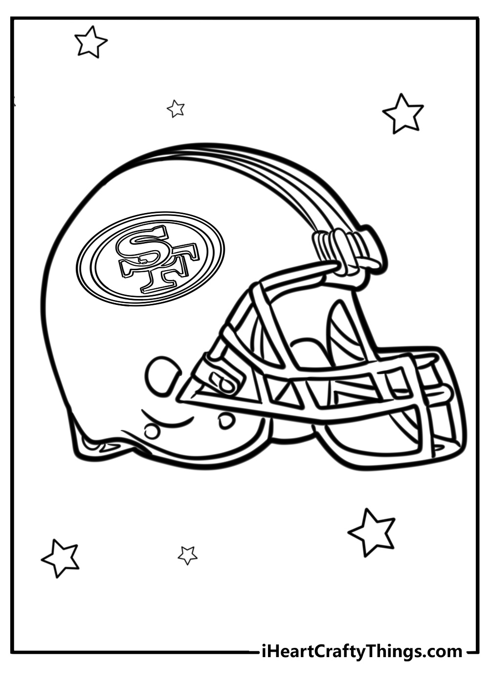 49ers football helmet free coloring sheet for adults