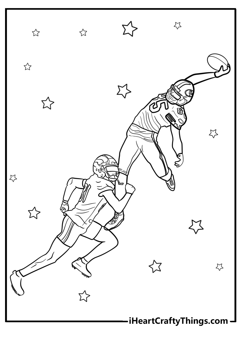 49ers football stadium scene free pdf coloring page