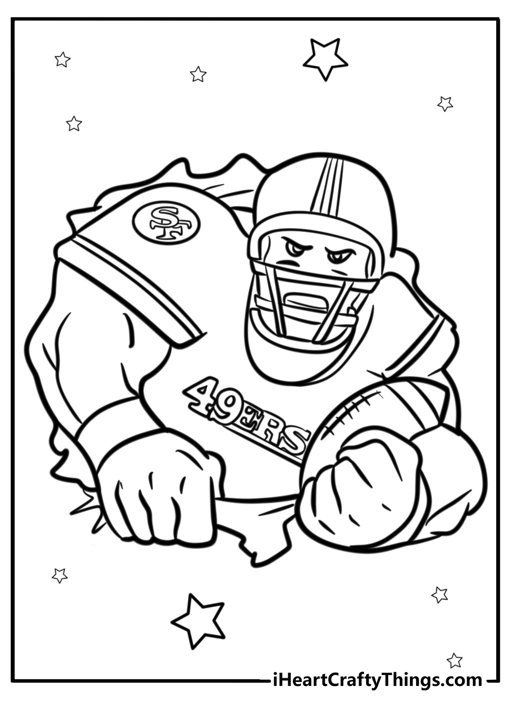 49ers mascot sourdough sam printable coloring sheet for kids