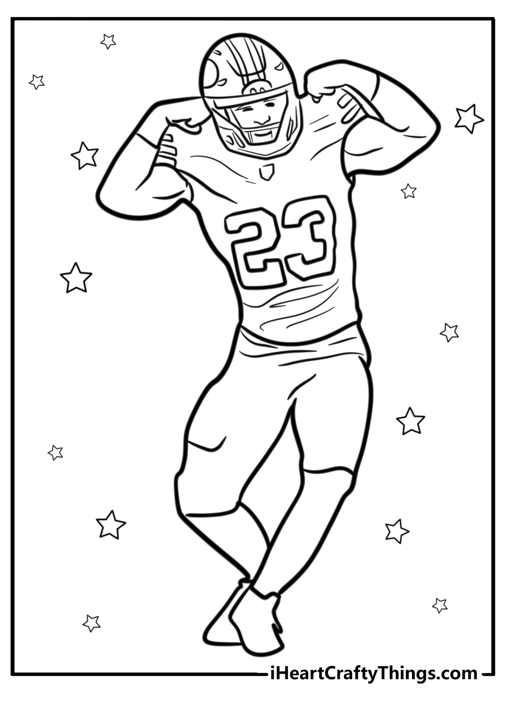 49ers quarterback in action fun coloring sheet for kids