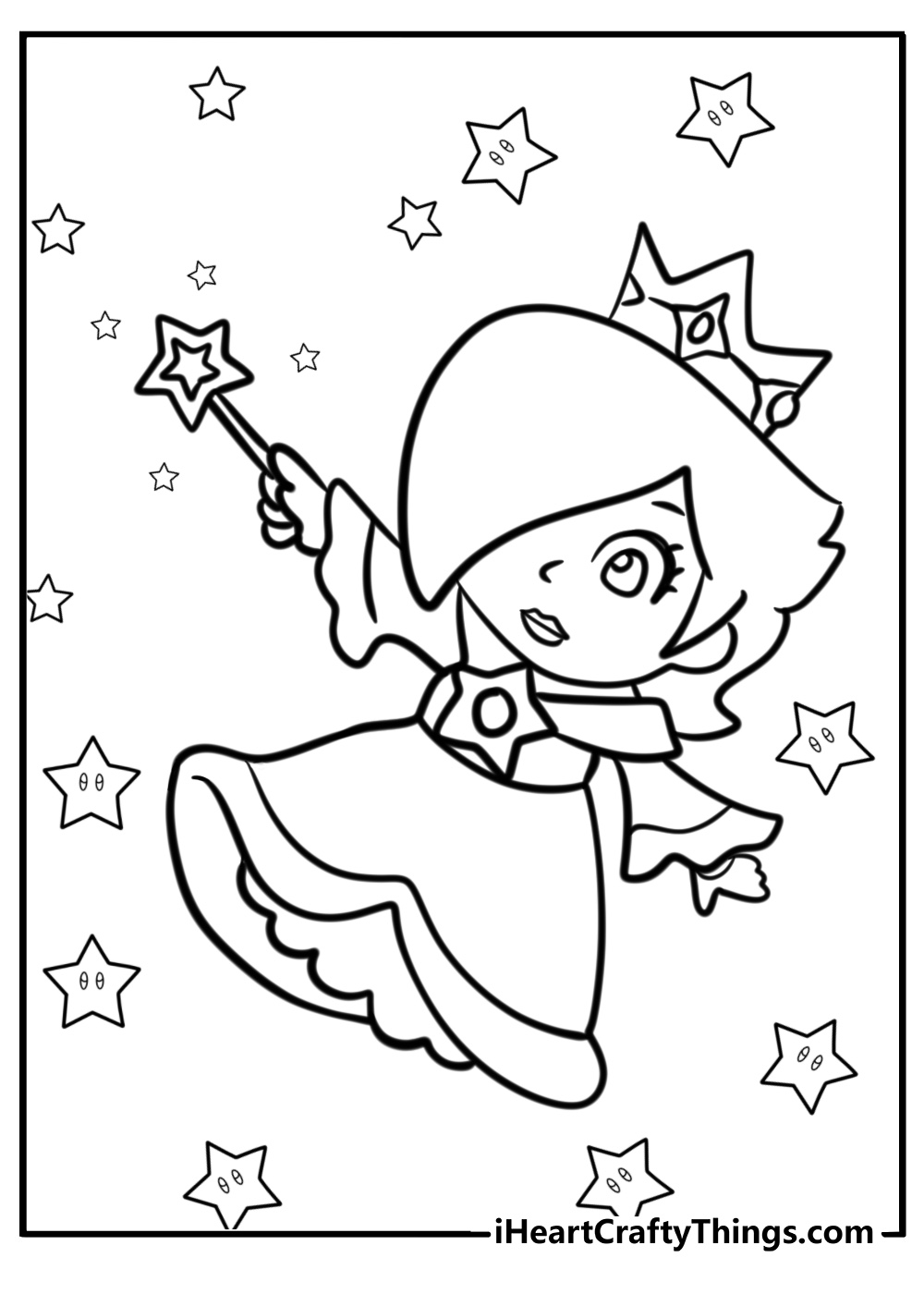 Baby rosalina coloring page