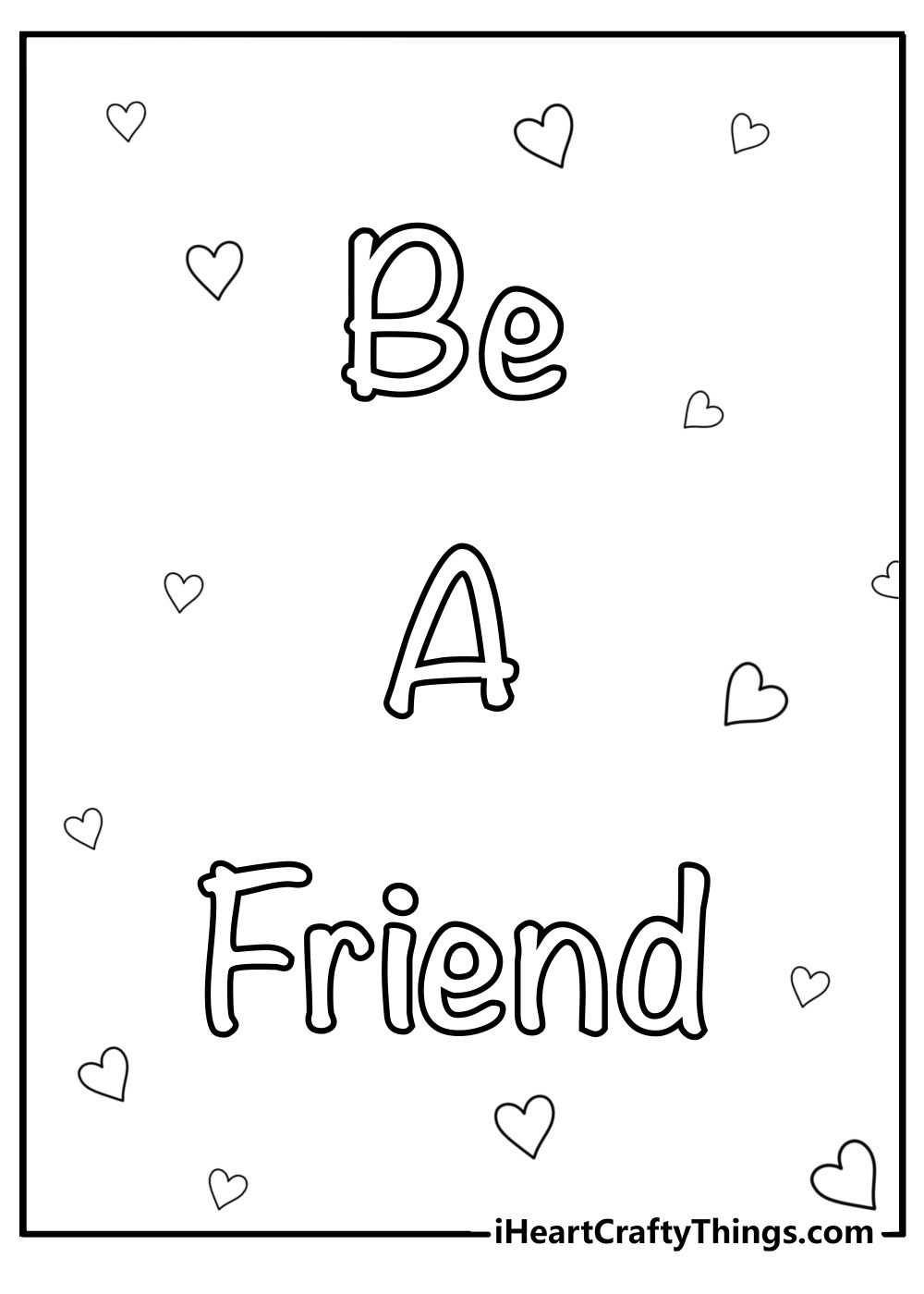 Be a friend coloring page