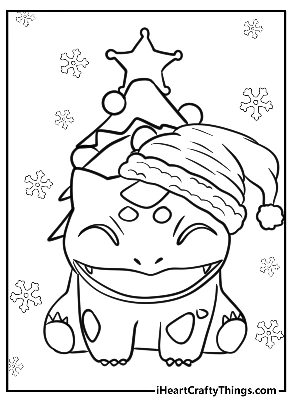 Bulbasaur christmas coloring page