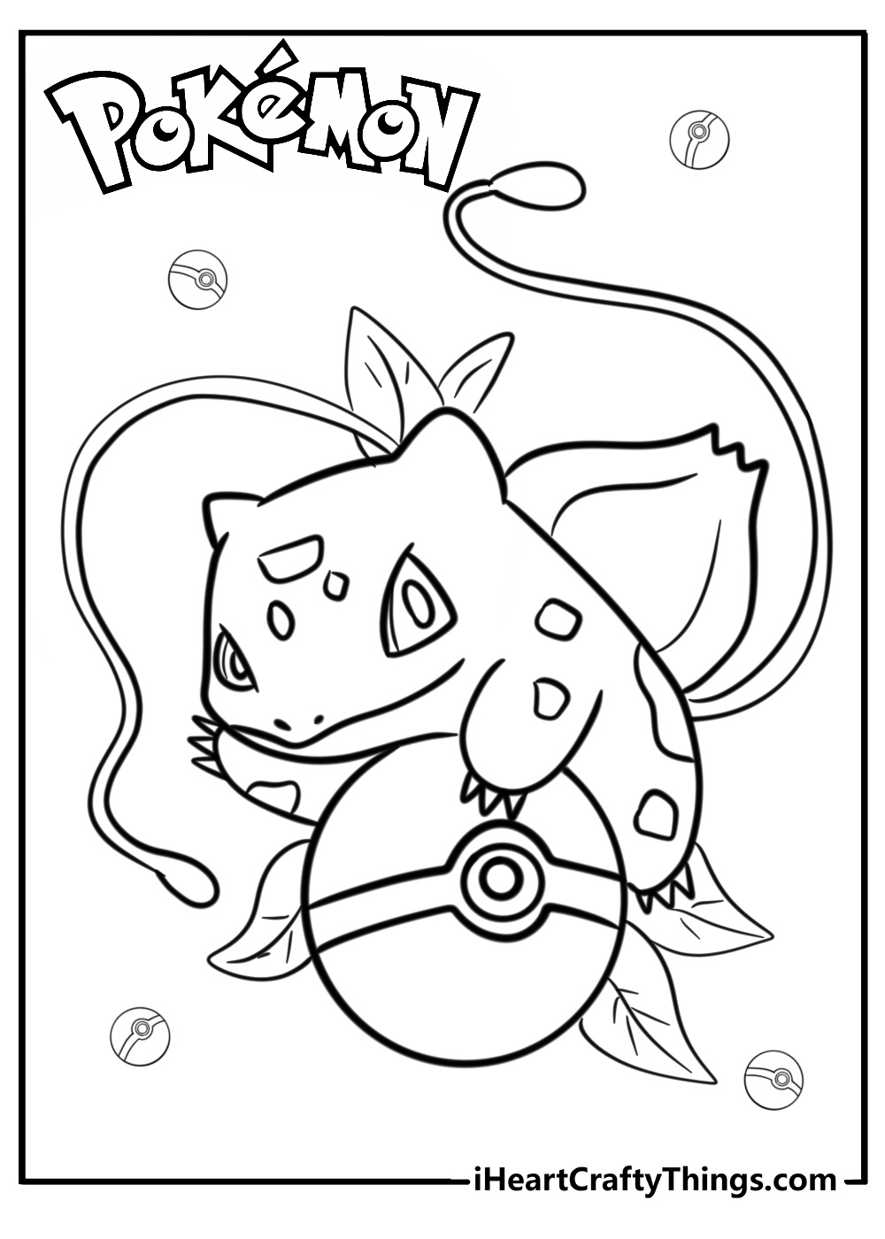 Bulbasaur pokemon coloring page