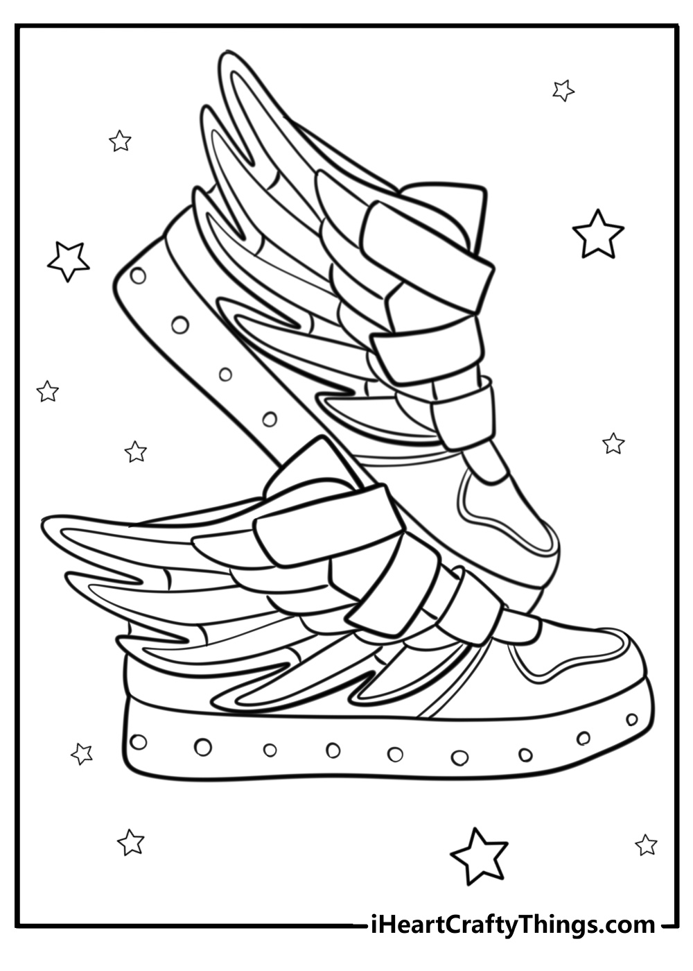 Children's light up sneakers fun coloring sheet