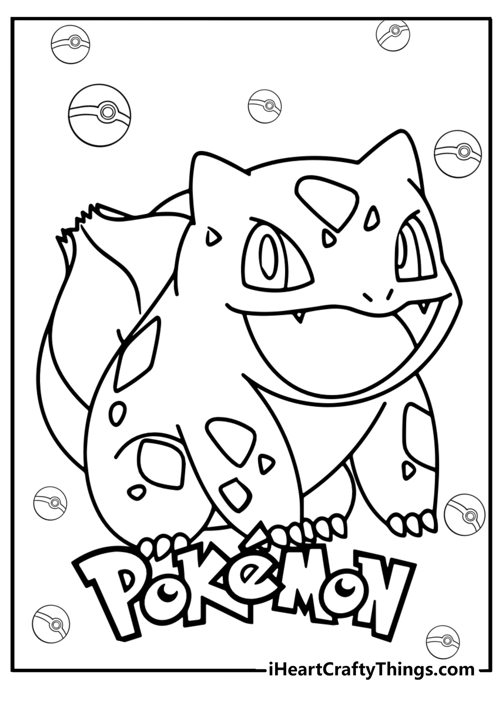 Coloring pages of bulbasaur