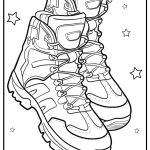 Combat boots for hiking printable shoe coloring page