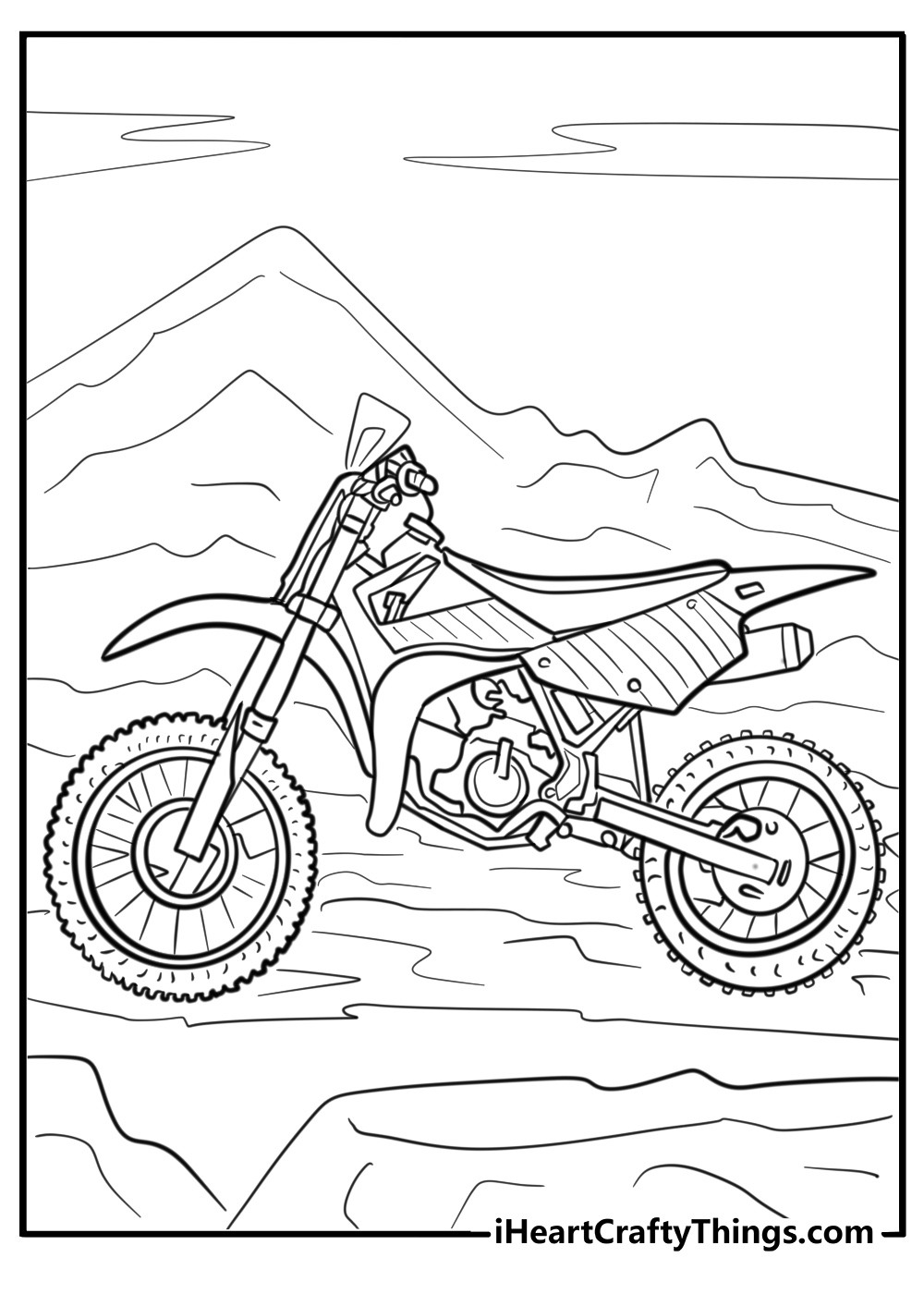 Cool dirt bike coloring pages