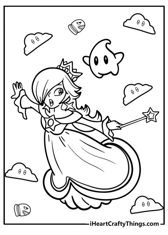 Cute rosalina coloring pages