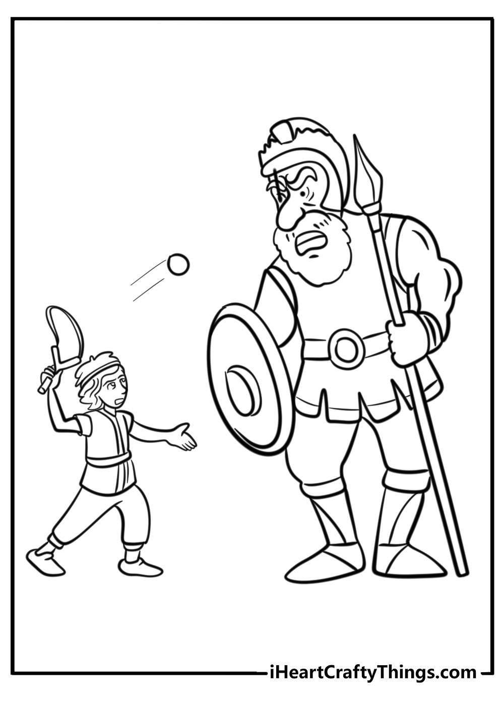 David and goliath coloring pages