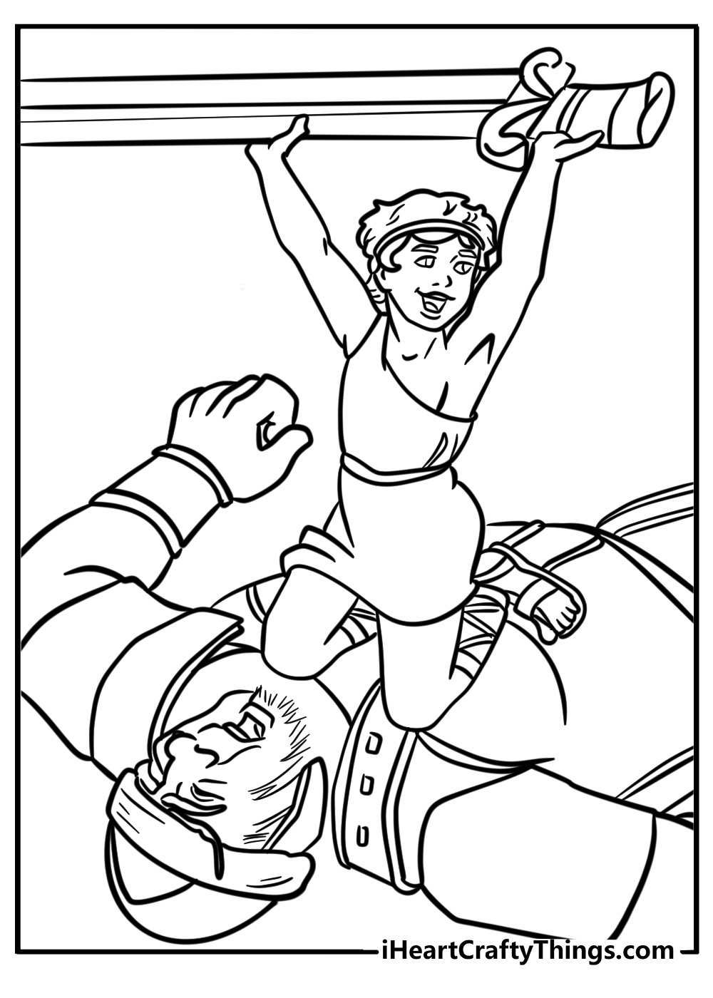 David's victory over goliath fun bible coloring page