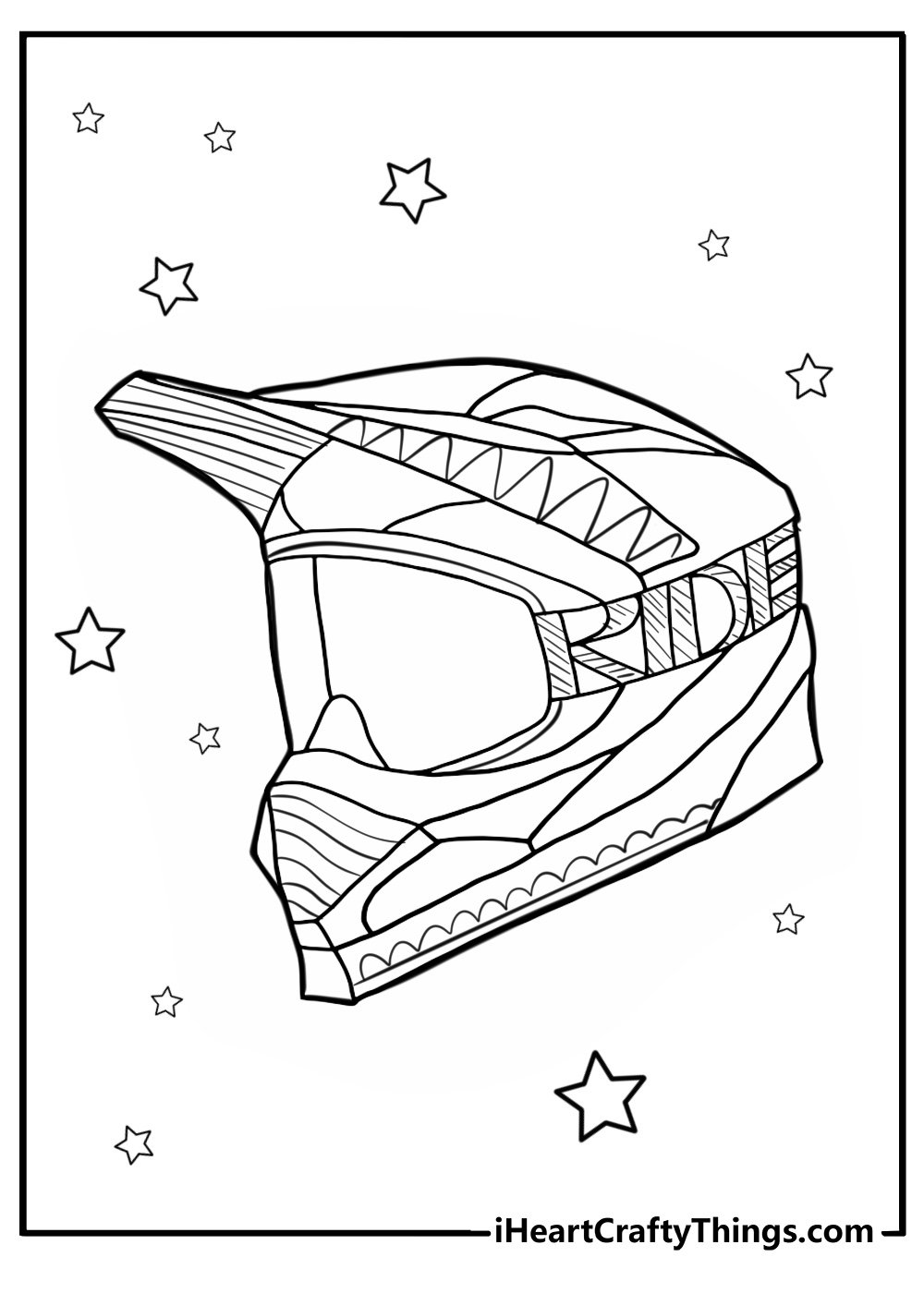 Dirt bike helmet coloring page