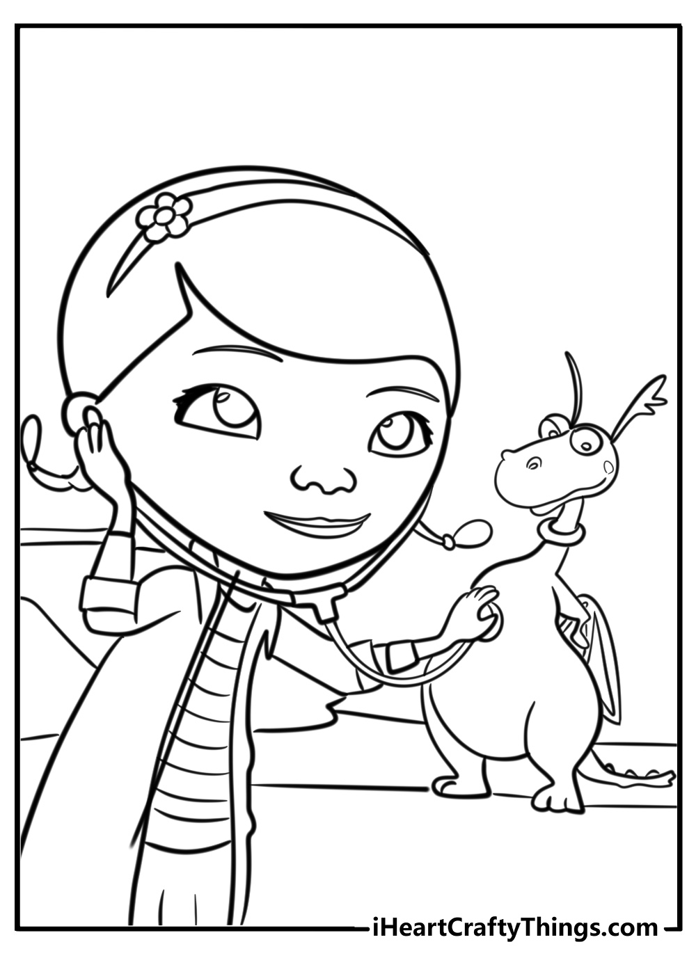 Doc mcstuffins checking stuffy free coloring page pdf