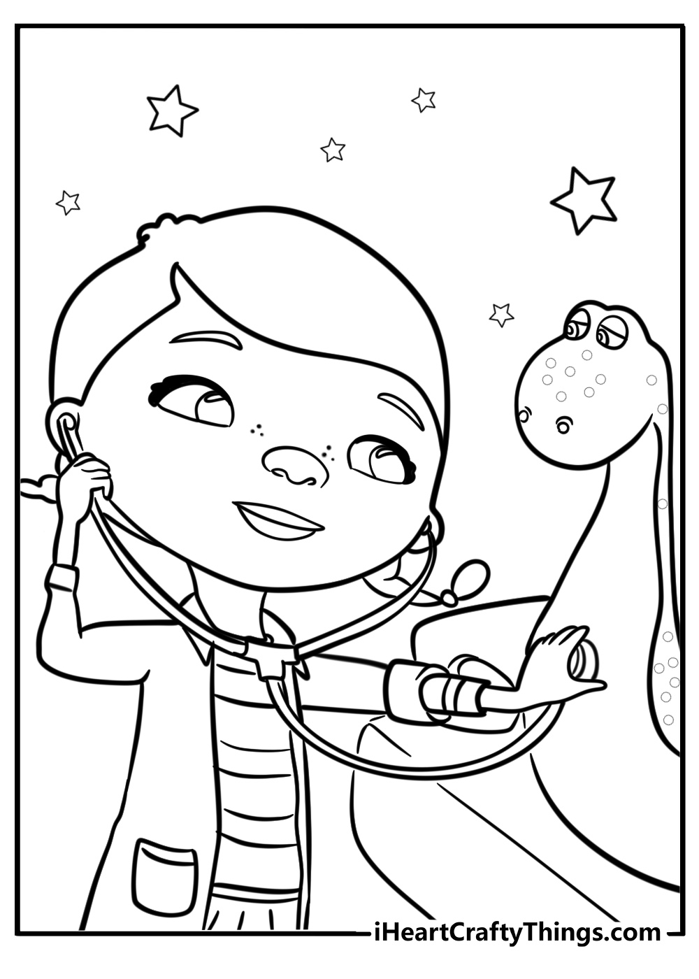 Doc mcstuffins helping a sick toy coloring sheet