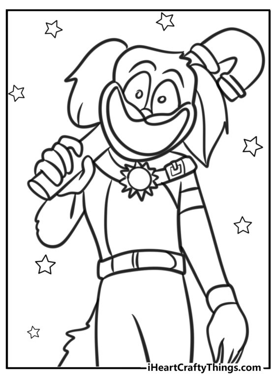 13 DogDay Coloring Pages For Kids - Dogday Monster Coloring Page 561x785