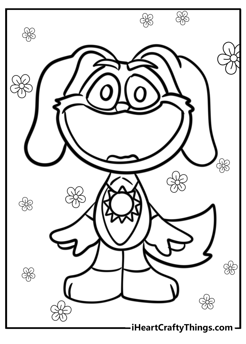 Dogday poppy playtime coloring page