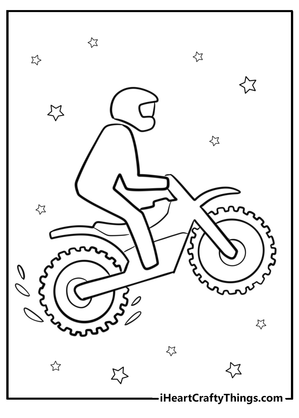 Easy dirt bike coloring pages