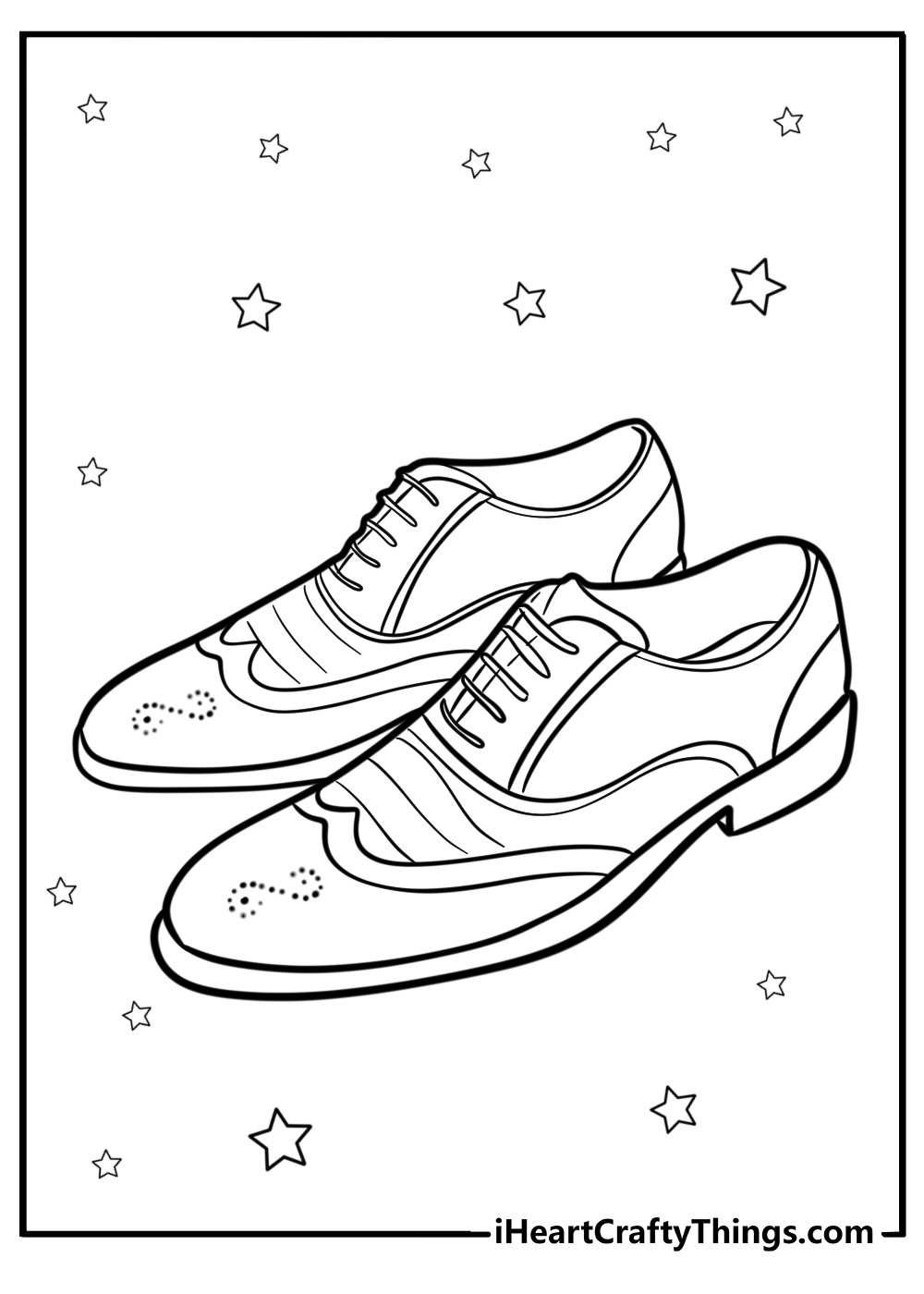 Fancy dress shoe coloring page for fashion lovers