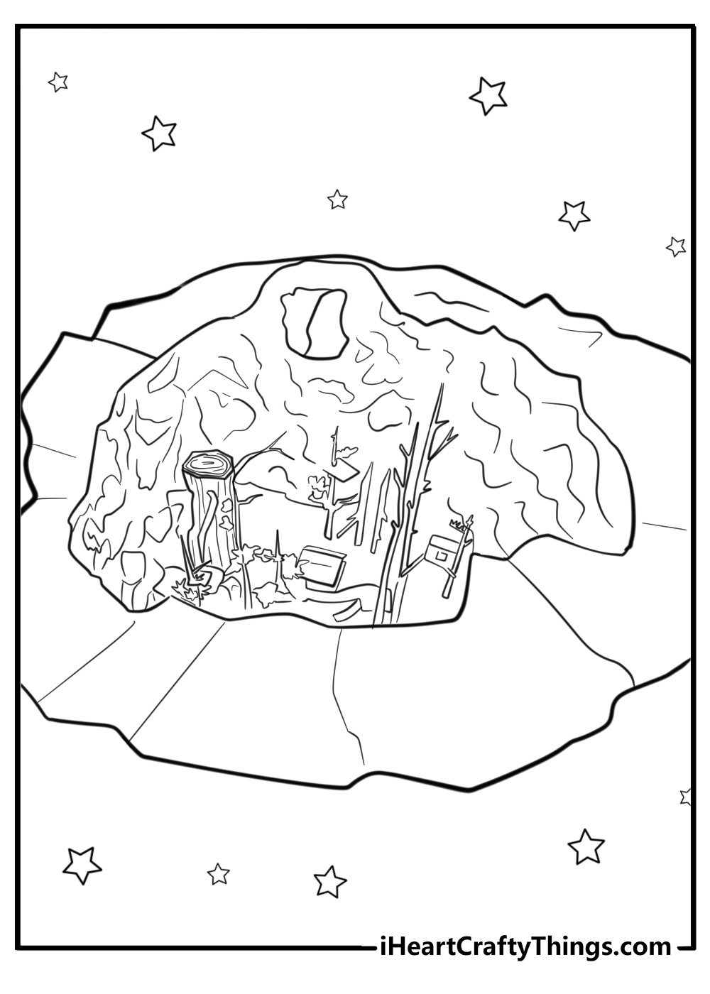 Forest map landscape from gorilla tag coloring sheet