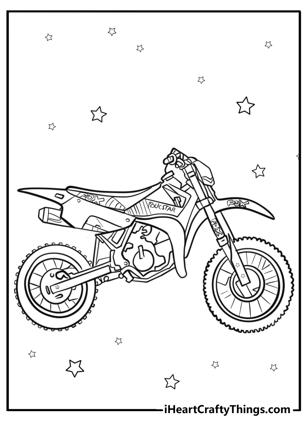 Fox dirt bike coloring pages