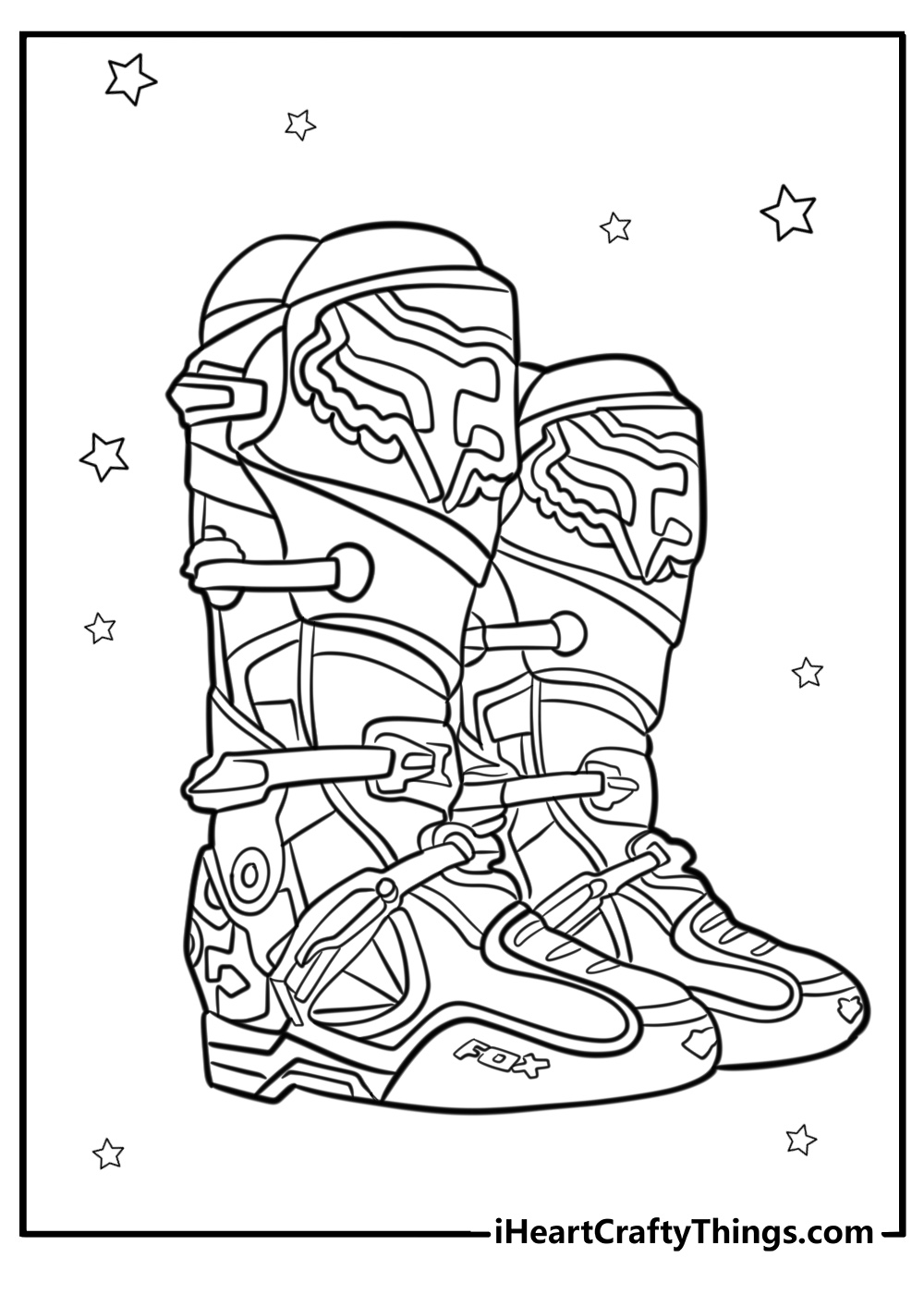 Fox instinct boots coloring page