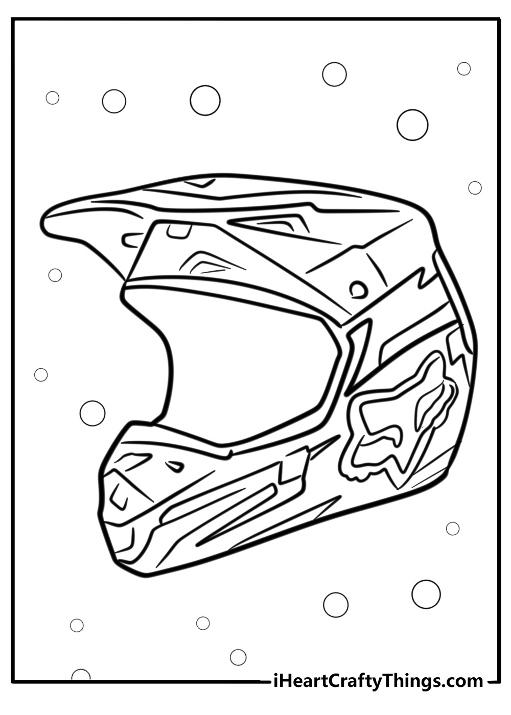 Fox racing helmet coloring page