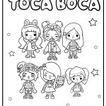 Freckled toca boca girl coloring sheet for kids