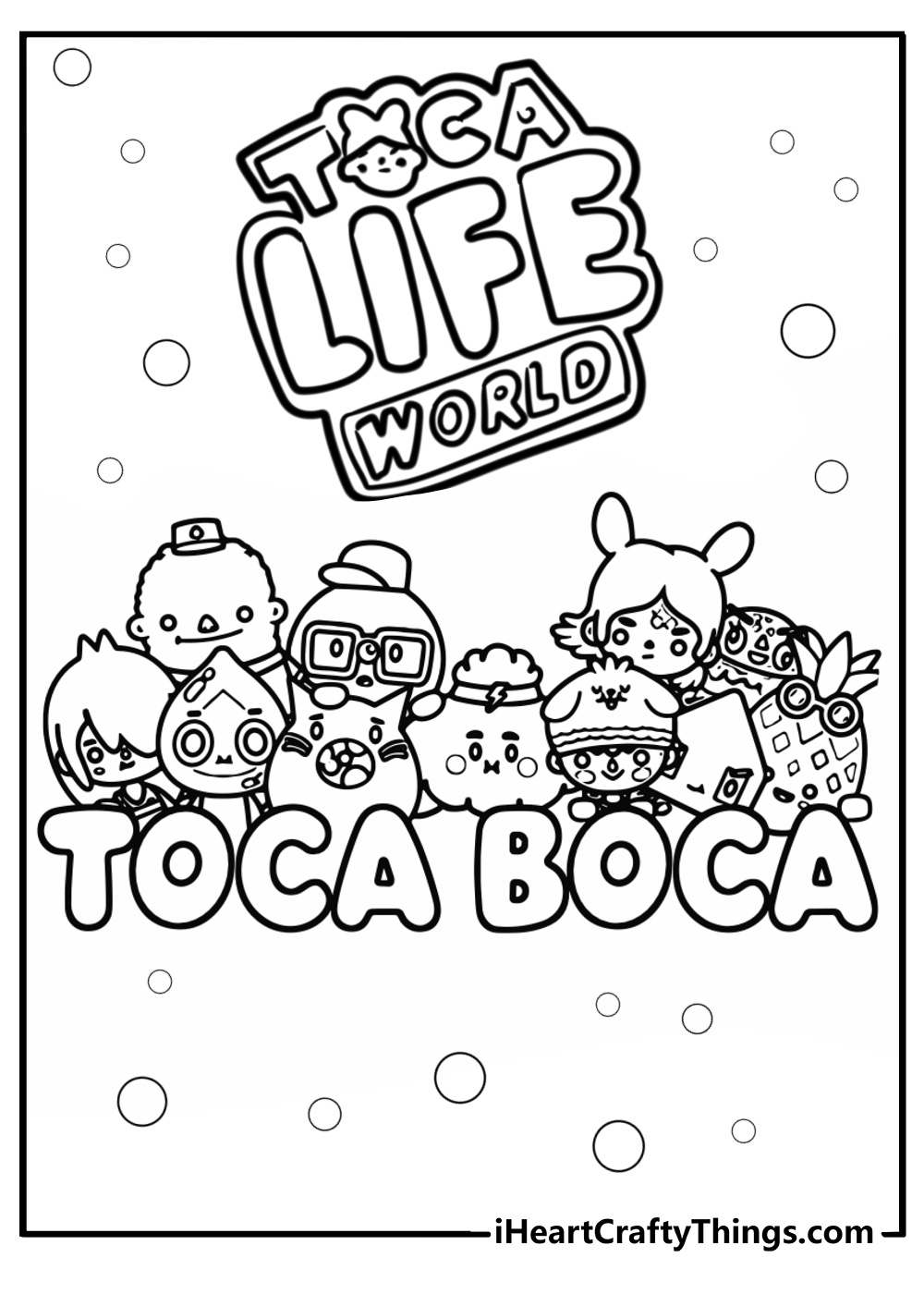 Full toca boca life world poster coloring page