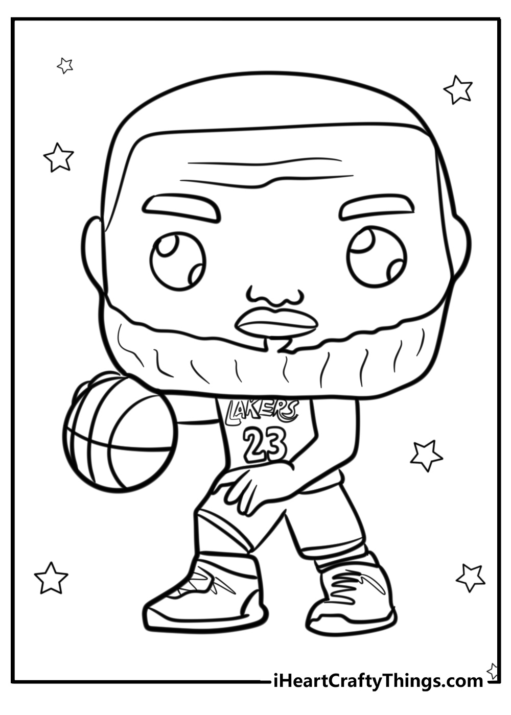 Funko pop lebron james character coloring sheet