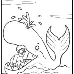 God's message to jonah in the whale free pdf coloring sheet