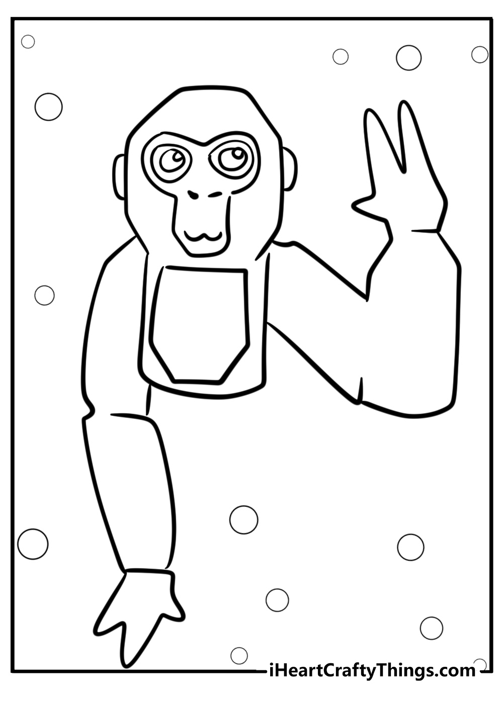 Gorilla swinging arms in gorilla tag fun page