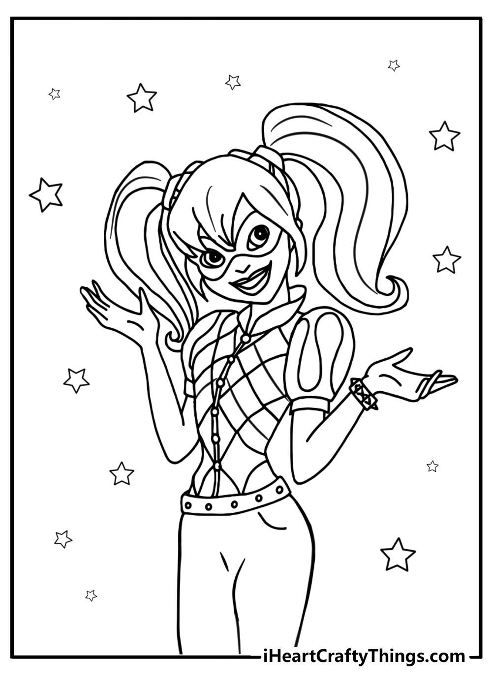 Harley quinn coloring pages for adults