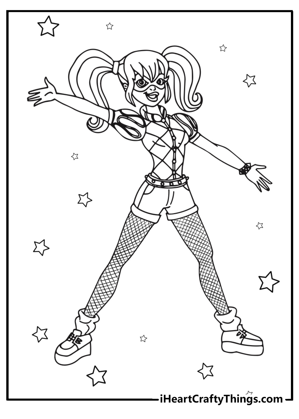 Harley quinn coloring pages printable