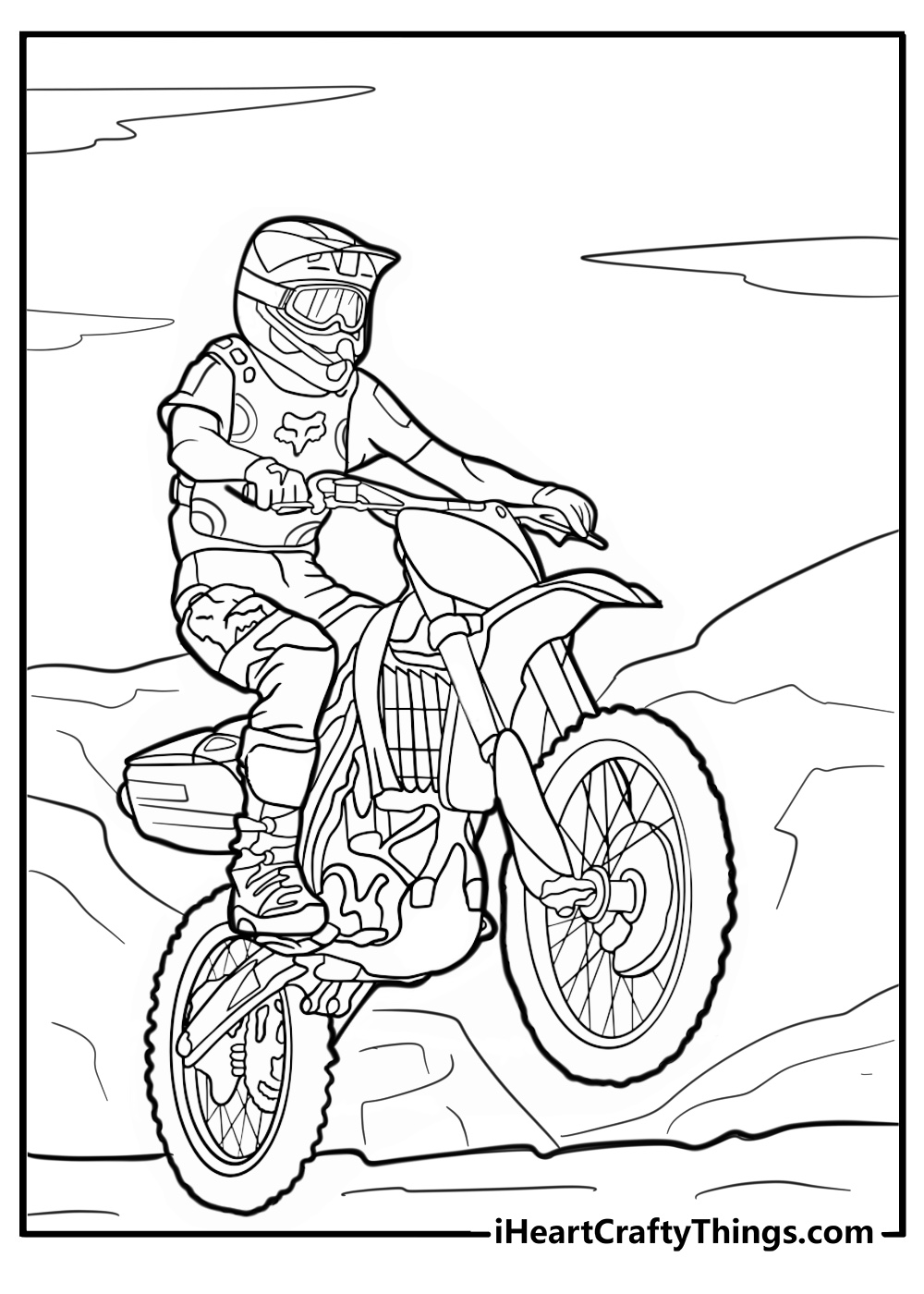 Honda dirt bike coloring pages