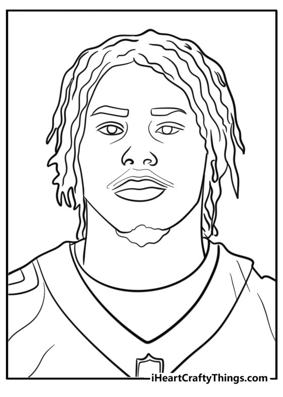 30 Justin Jefferson Coloring Pages - Justin Jefferson Coloring Pages 561x785