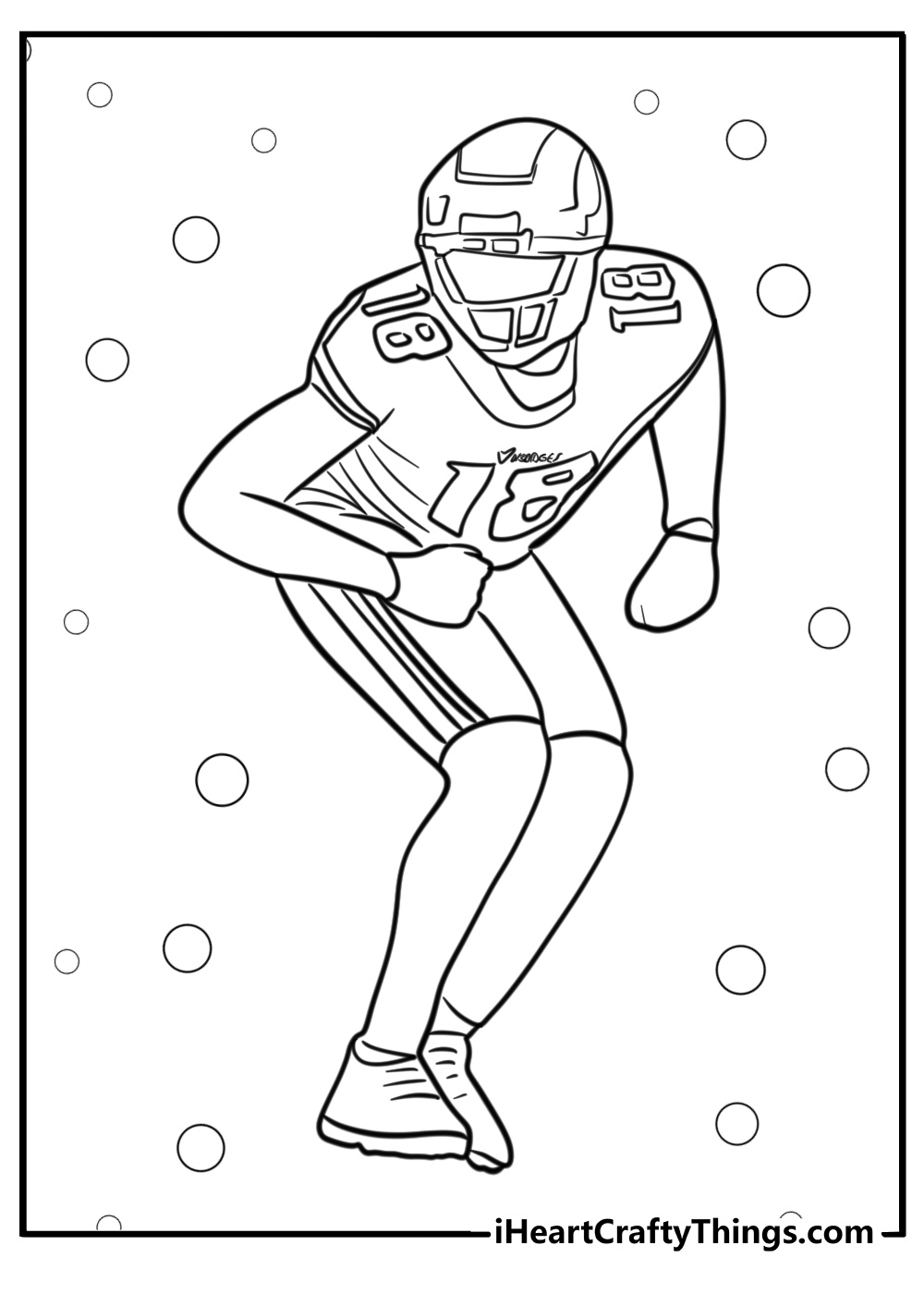 Justin jefferson touchdown celebration printable page