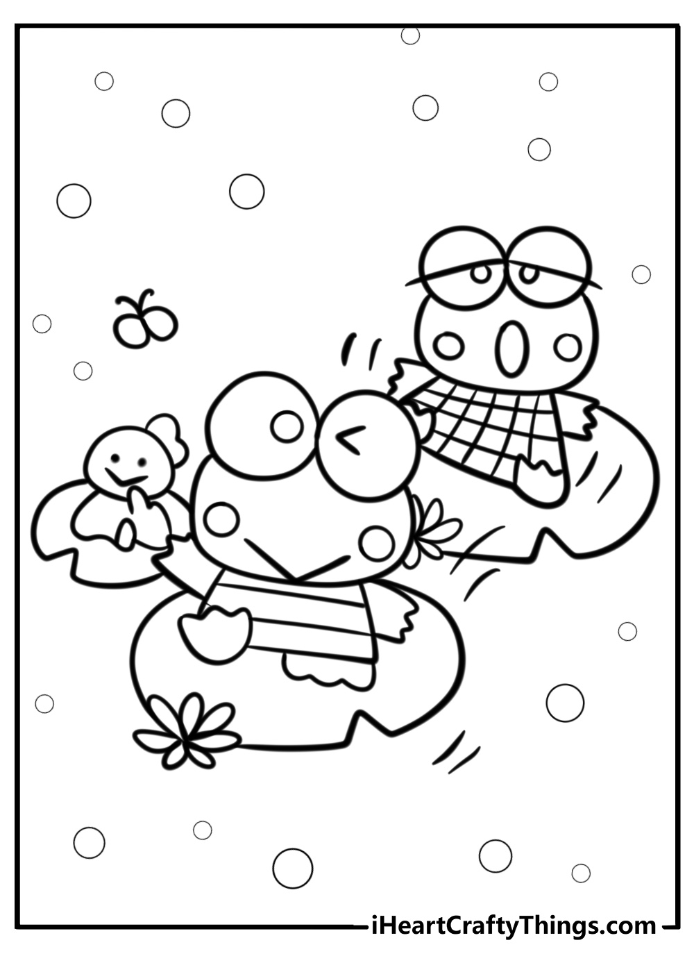 Keroppi coloring pages