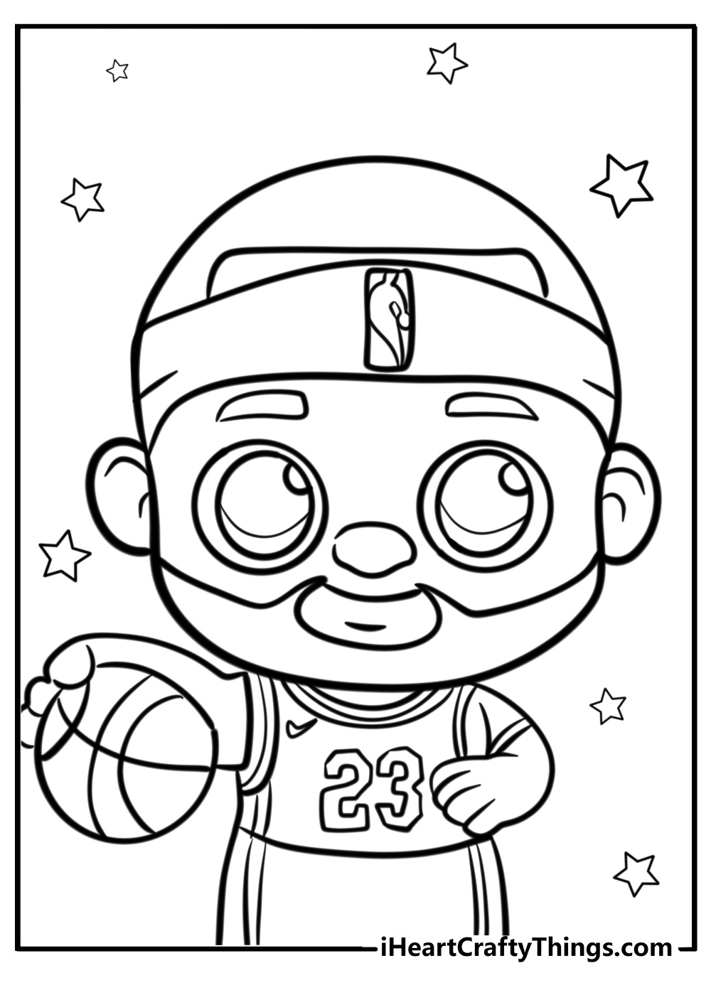 King lebron james holding a basketball coloring sheet