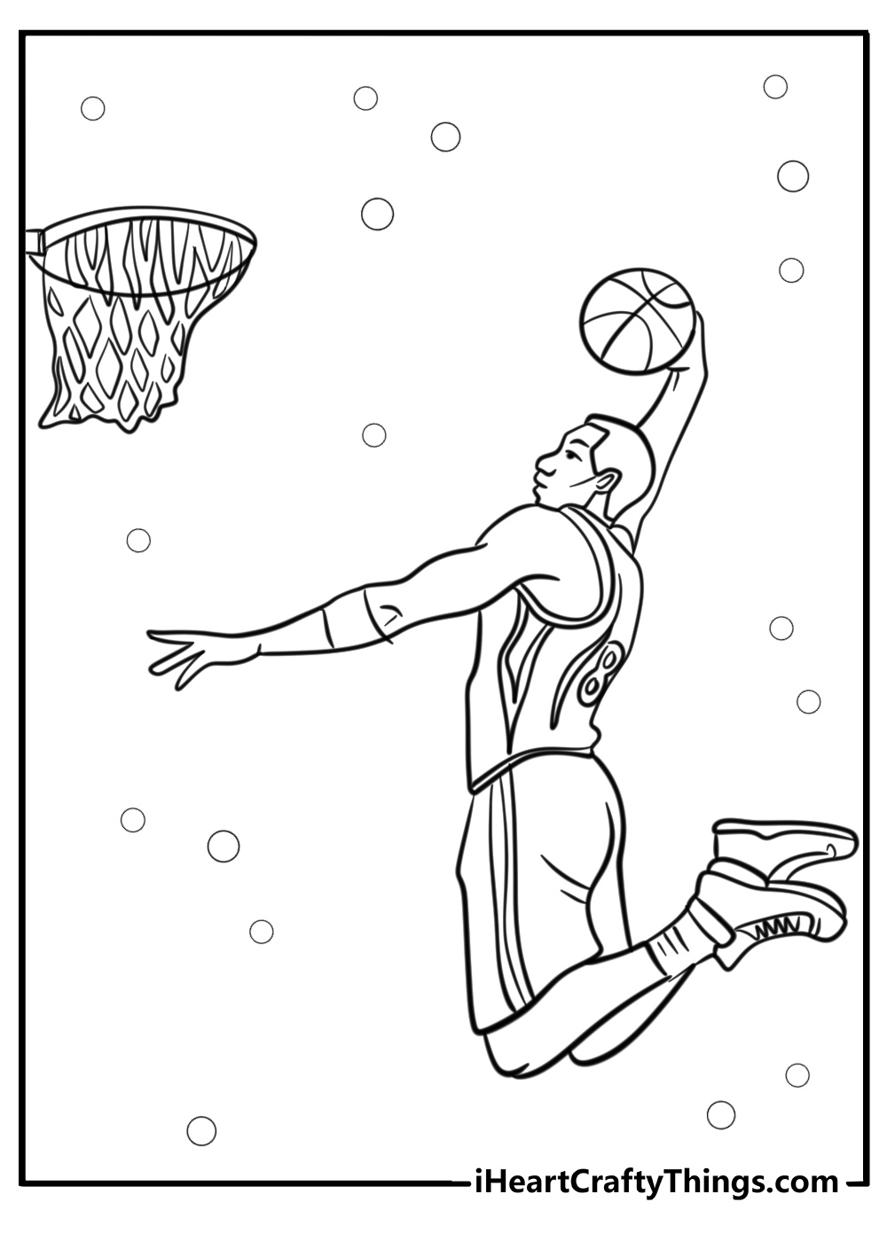 lebron james dunking coloring pages