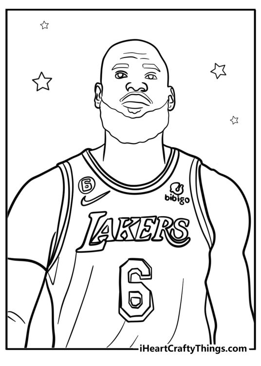 Lebron james jersey coloring page