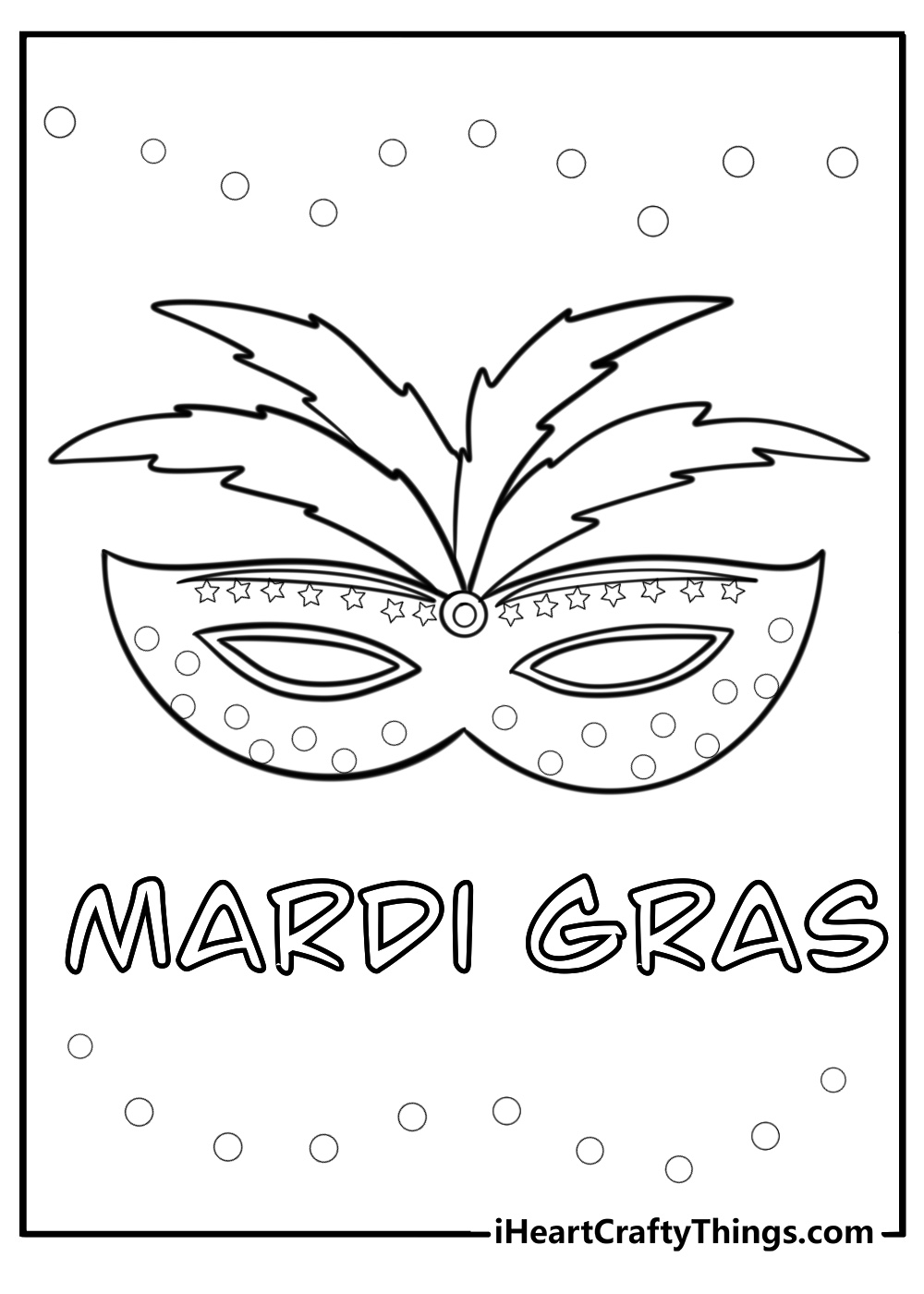 Mardi gras coloring pages