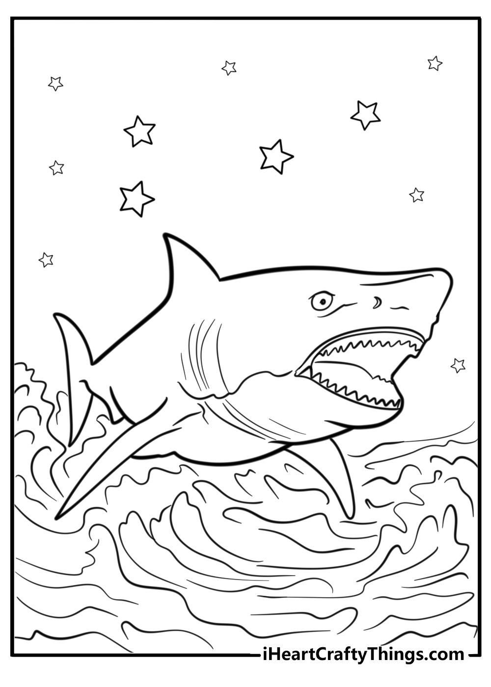 Megalodon coloring pages