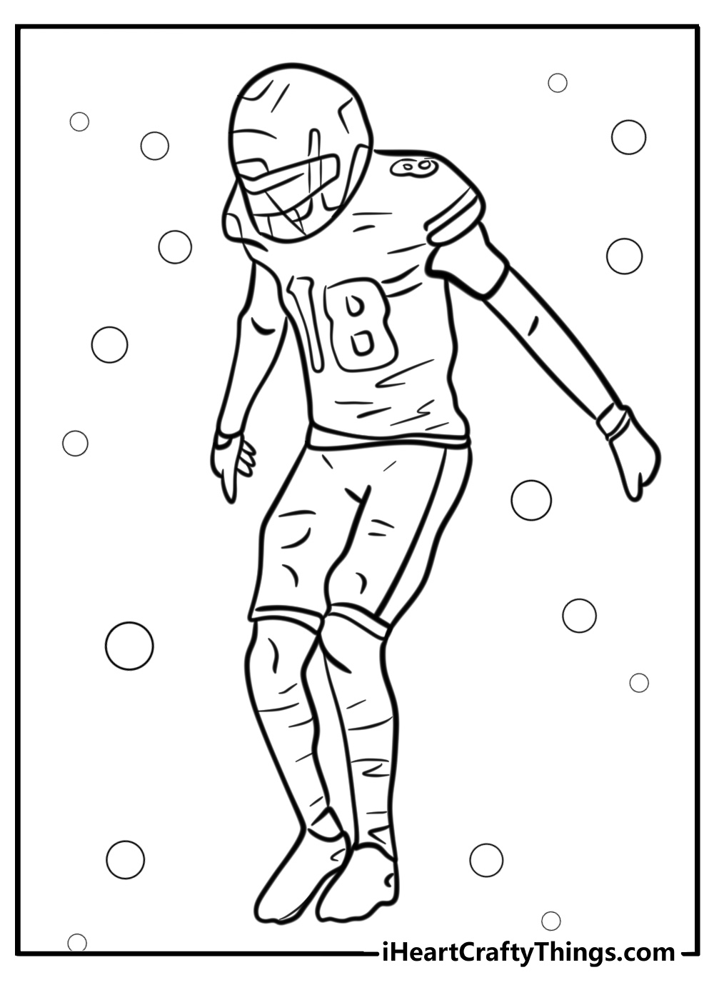 Nfl justin jefferson touchdown moment coloring page