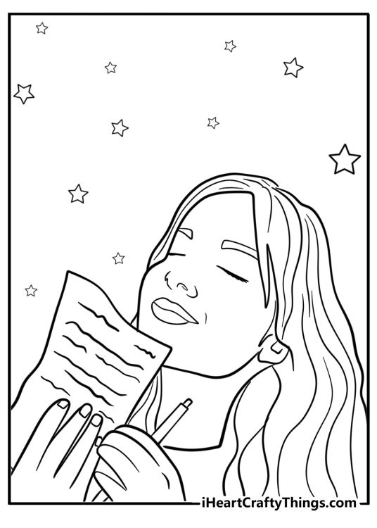 Olivia rodrigo writing songs free pdf coloring page
