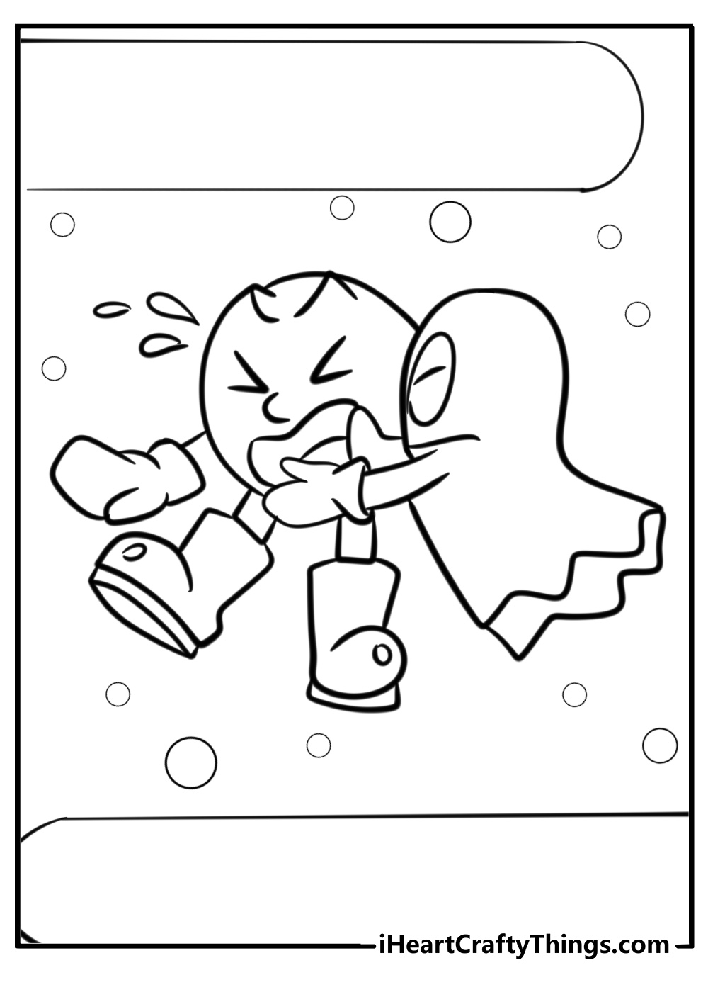 Pac man caught by blinky fun coloring sheet for kids