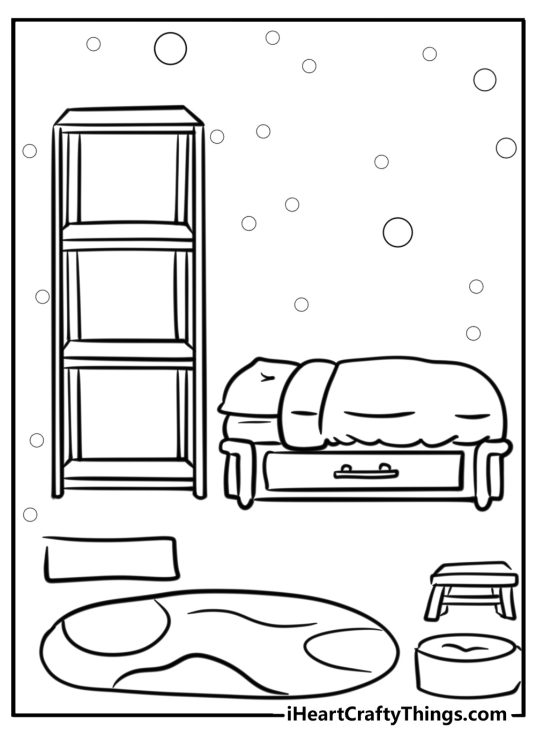 Paper doll house toca boca coloring pages